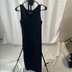 New York & Company Black Sheath Cocktail Dress Sleeveless Scoop Neck Backless